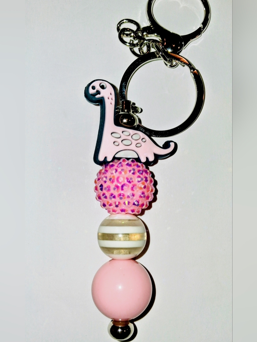🩷 PINK DINOSAUR - KEYCHAIN / BAG CLIP